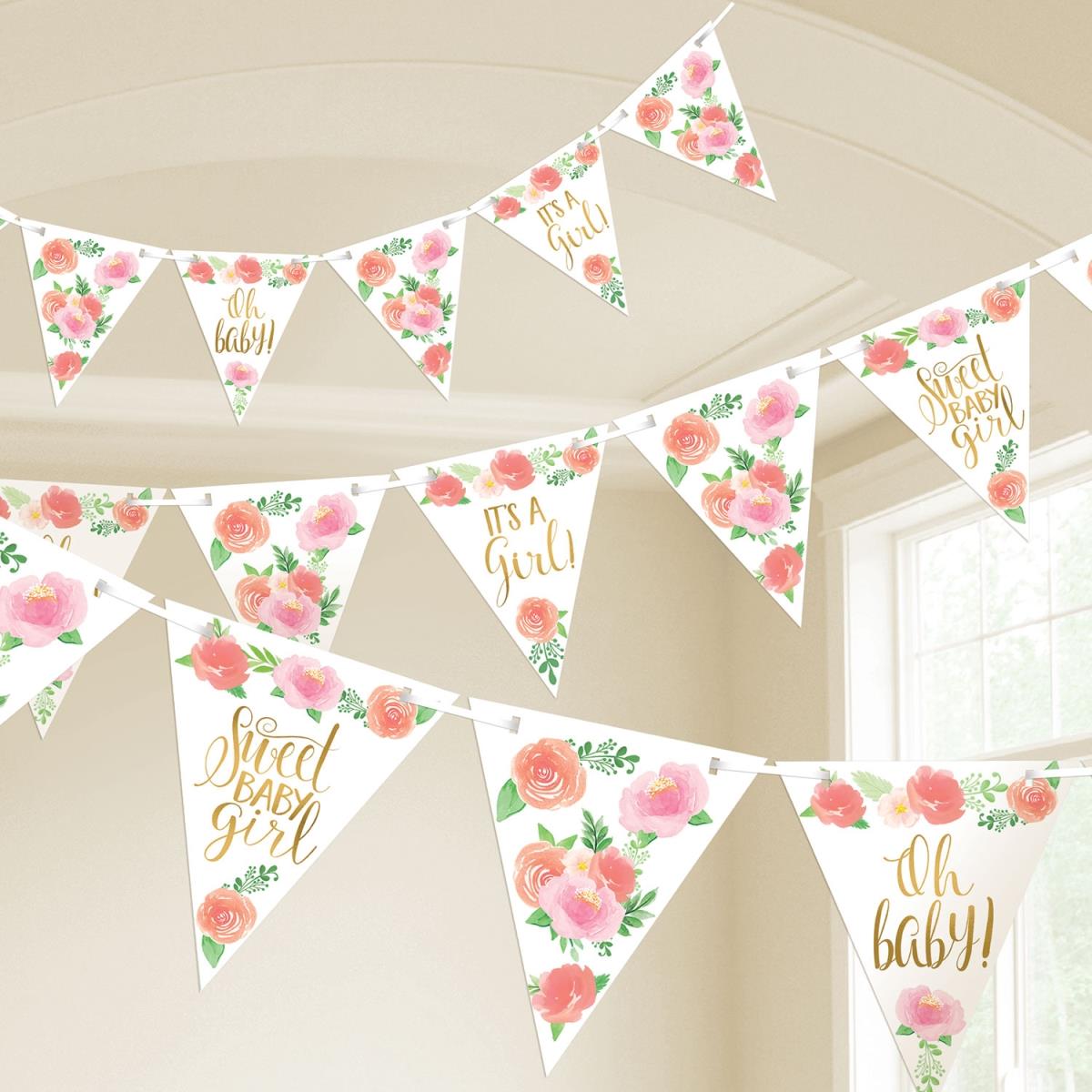 Picture of Amscan 269730 Floral Baby Pennant Banner