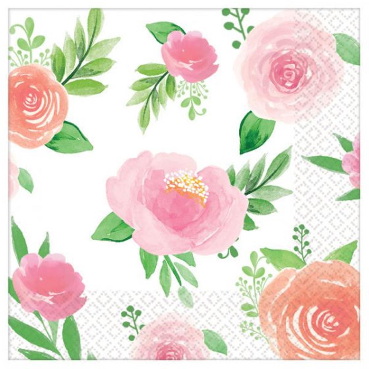 Picture of Amscan 269721 Floral Baby Beverage Napkin - 16 Piece