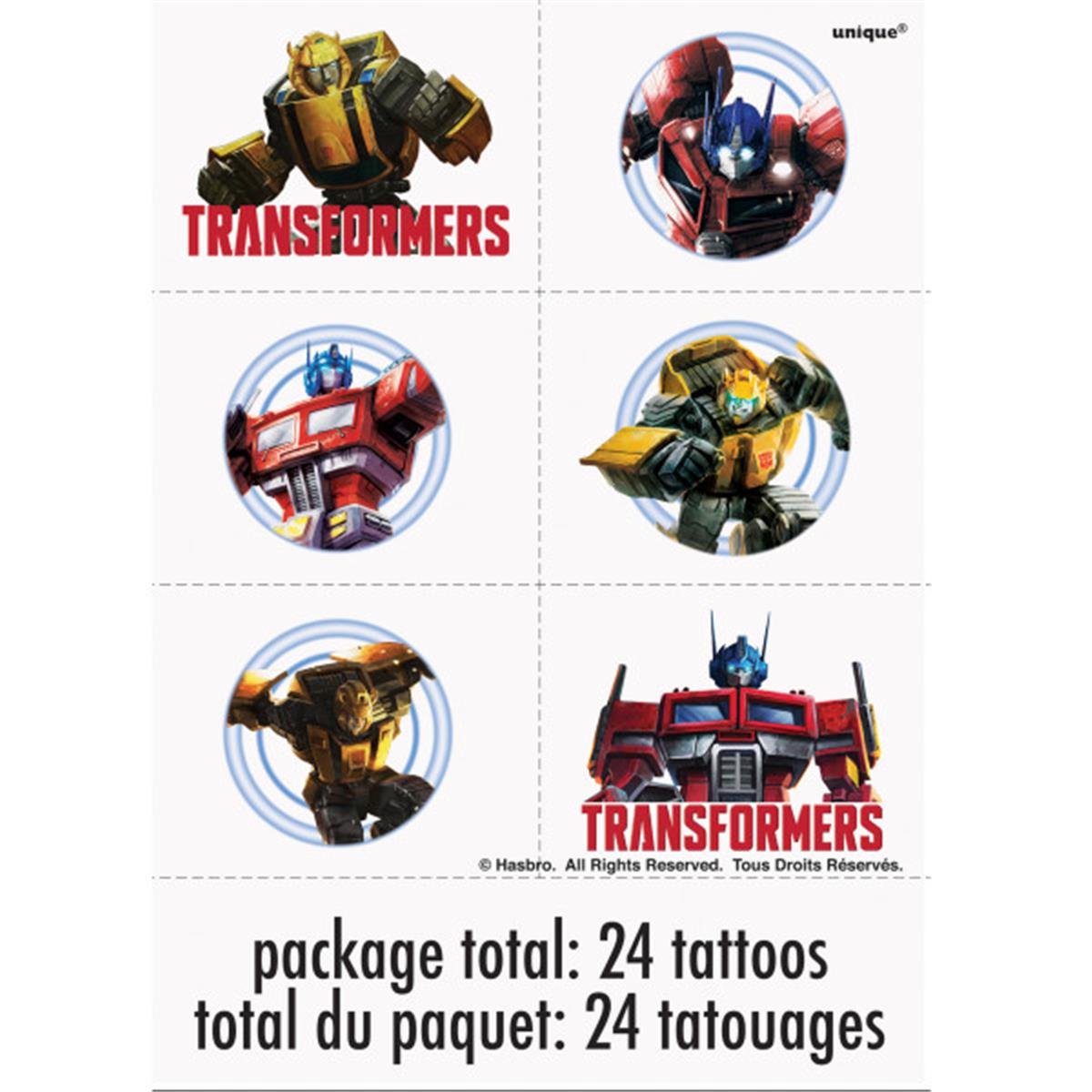 Picture of Unique Industries 265091 Transformers Tattoos - 4 Piece