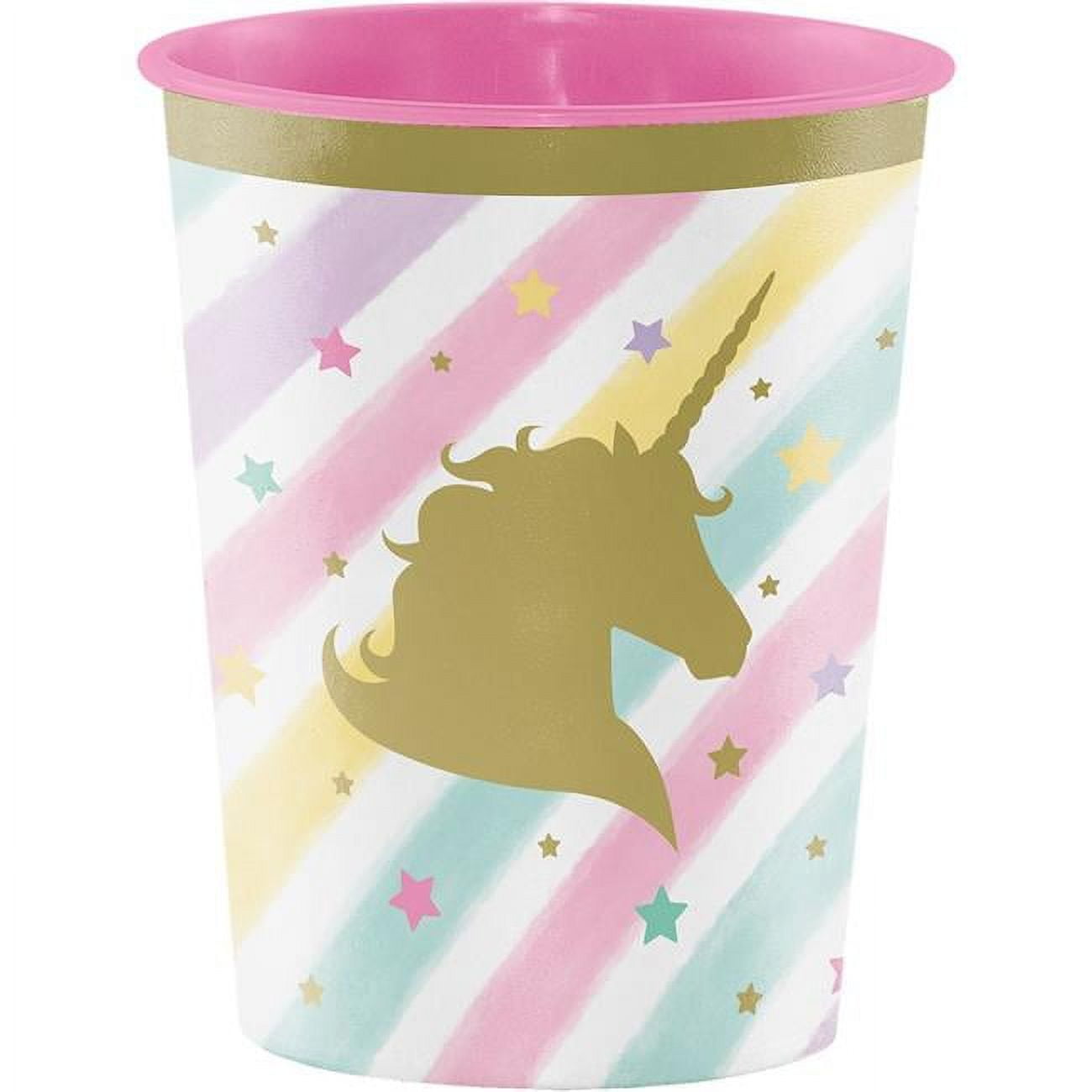 Picture of BuySeasons 268142 16 oz Unicorn Sparkle Plastic Favor Cup
