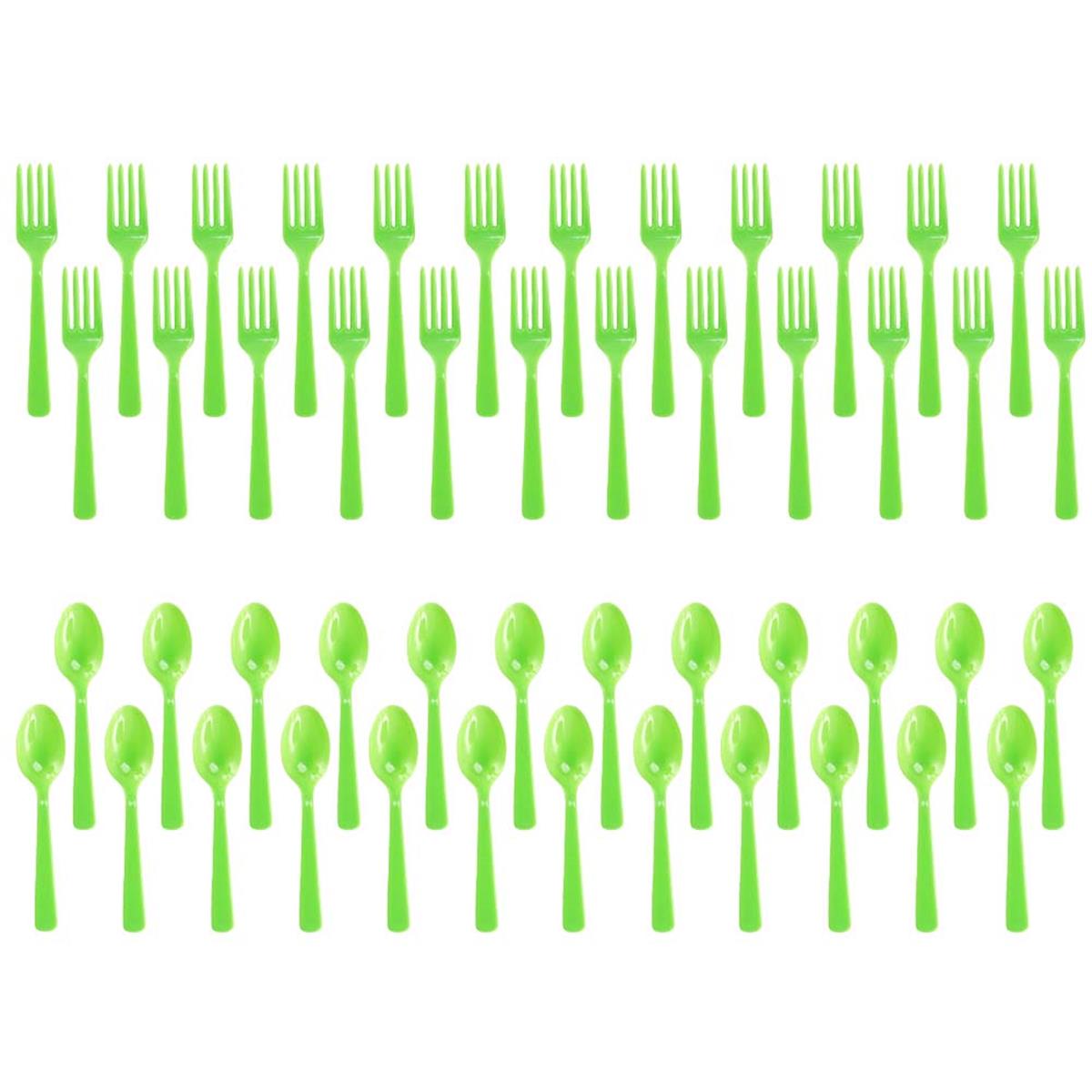 Picture of BirthdayExpress 305551 Forks & Spoons&#44; Lime Green - 24 Count