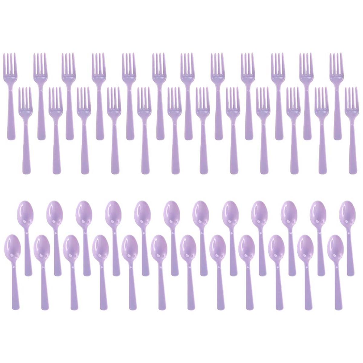 Picture of BirthdayExpress 305561 Forks & Spoons&#44; Lavender - 24 Count