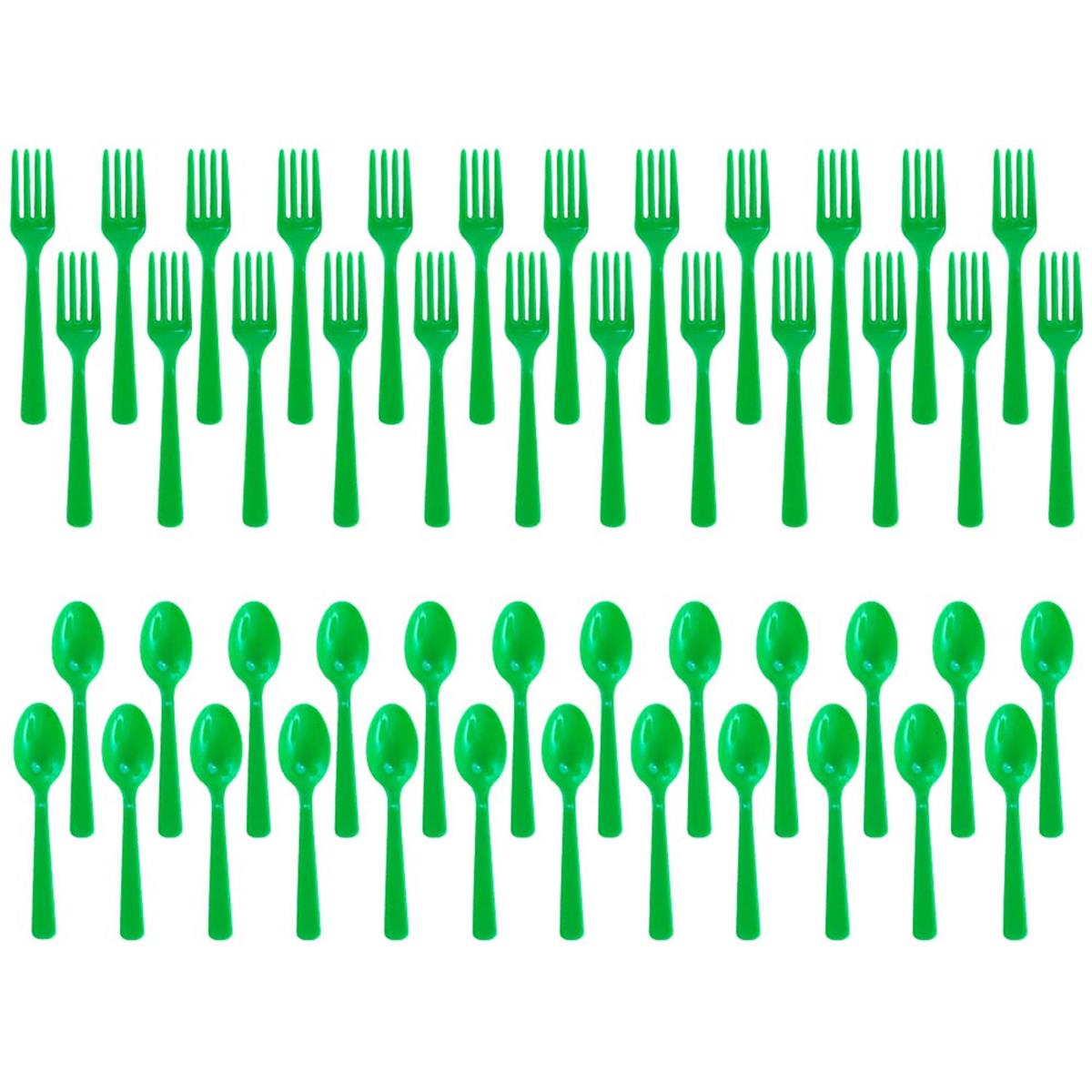 Picture of BirthdayExpress 305564 Forks & Spoons&#44; Green - 24 Count