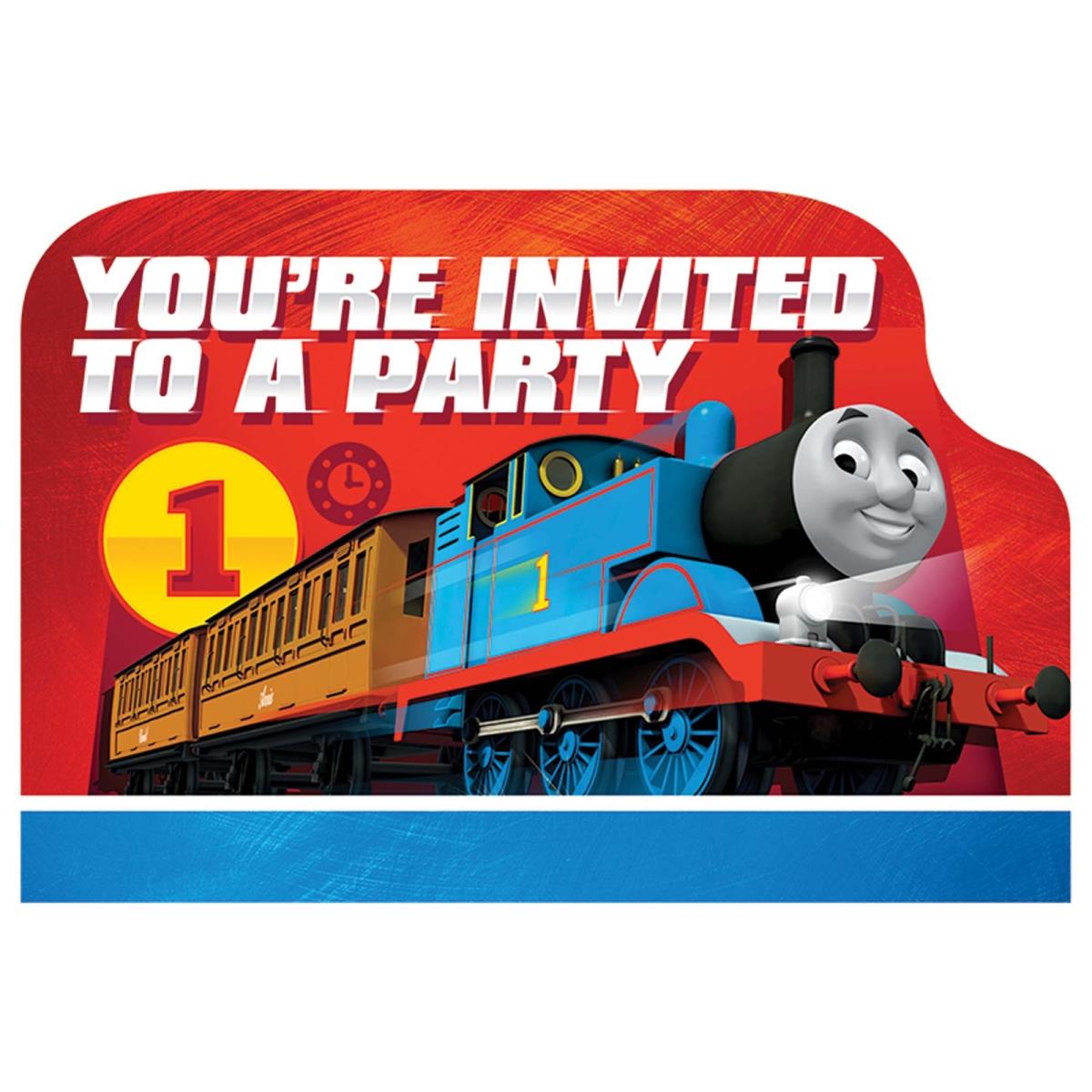 Picture of Amscan 260265 Thomas All Aboard Invitations - 8 Piece