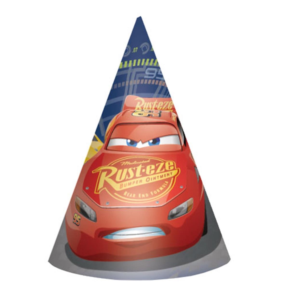 Picture of Amscan 264588 6 in. Disney Cars Paper Cone Hats - Pack of 8