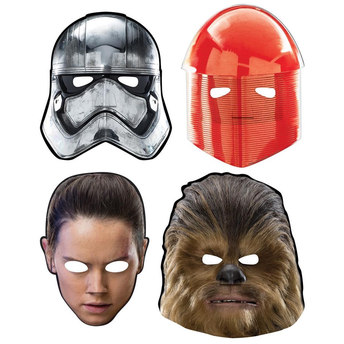 Picture of Amscan 264892 Star Wars Episode VIII - the Last Jedi Paper Masks - 8 Piece