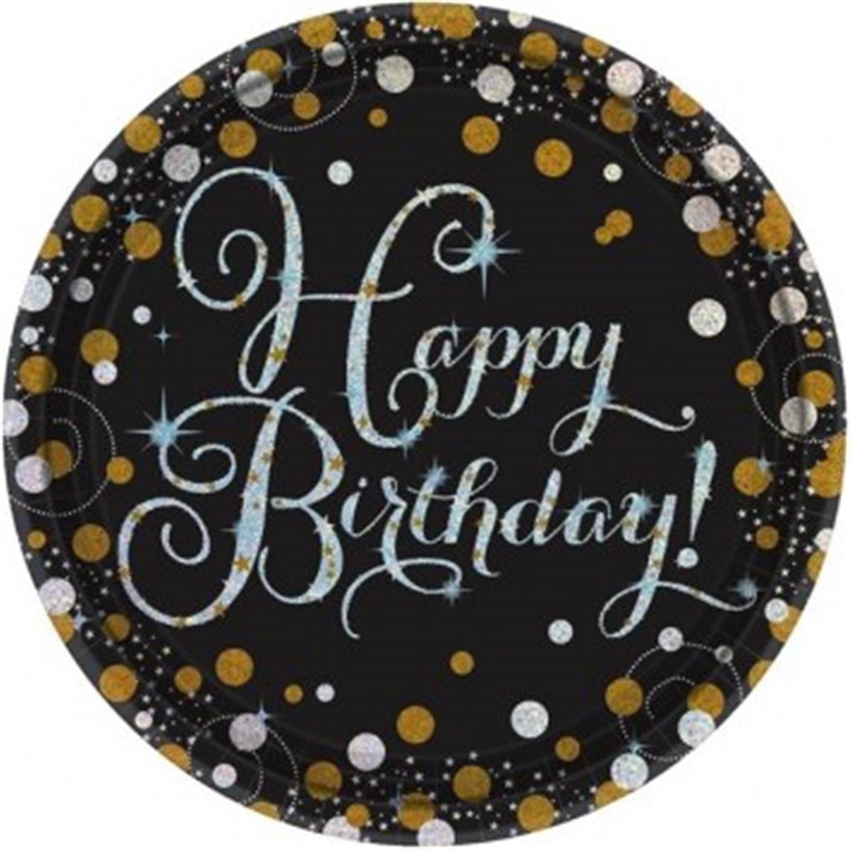 Picture of Amscan 269855 Sparkling Celebration 7 in. Dessert Plates - 8 Piece