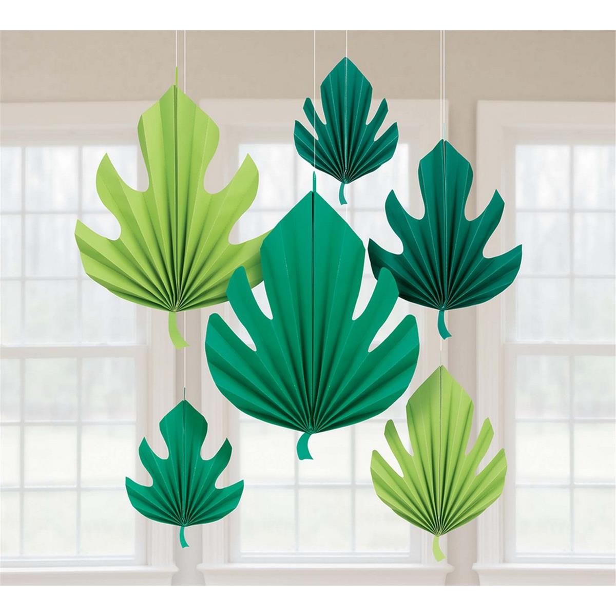 Picture of BuySeasons 268113 You Had Me at Aloha Palm Leaf Shaped Fand Decoration