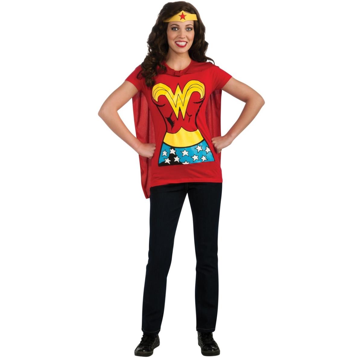 Picture of BuySeasons 283591 Wonder Woman T-Shirt Adult Costume Kit, Extra Small