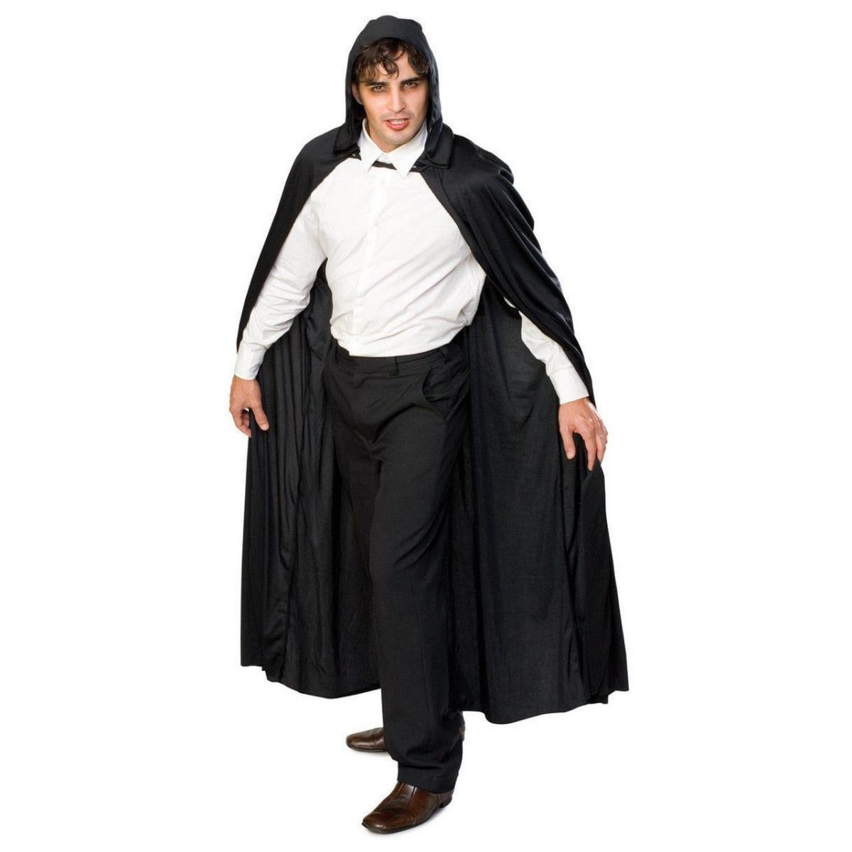 Picture of BuySeasons 287023 Long Hooded Fab Cape 70D
