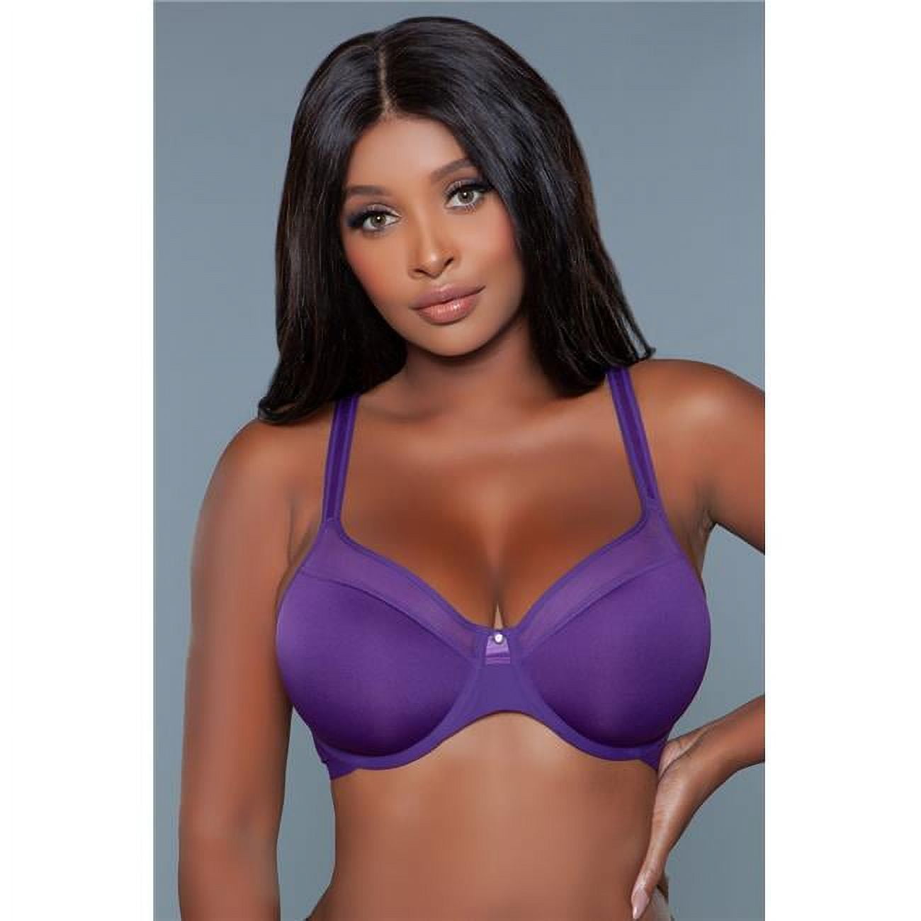 Kristy Full Coverage Bra, Purple - Size 40C