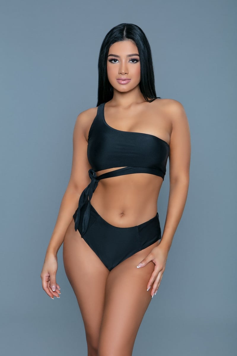 2282-BLK-M Kiara Swimsuit for Women, Black - Medium