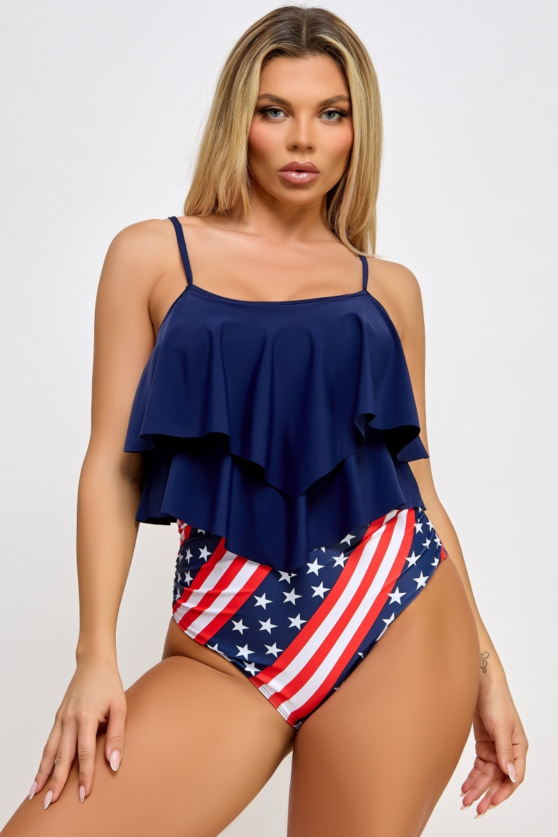 2508-USA-L Margaret Tankini Set, USA - Large