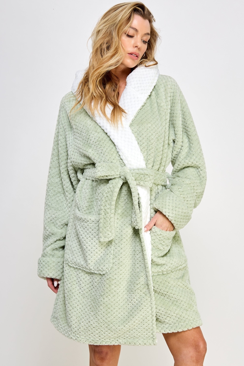 2483-MG-1X2X Womens Bailey Robe, Mint Green - Size 1X & 2X