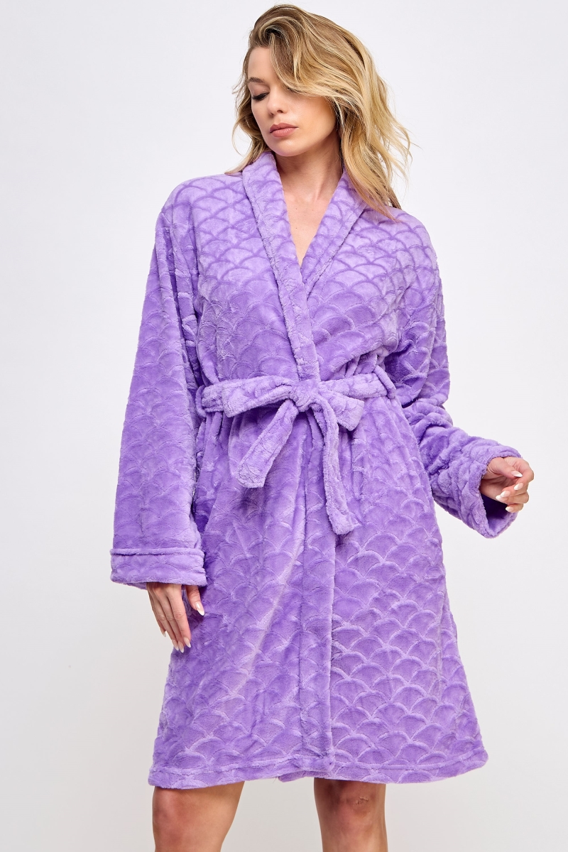 2490-PUR-LXL Womens Ariel Robe, Purple - Large & Extra Large