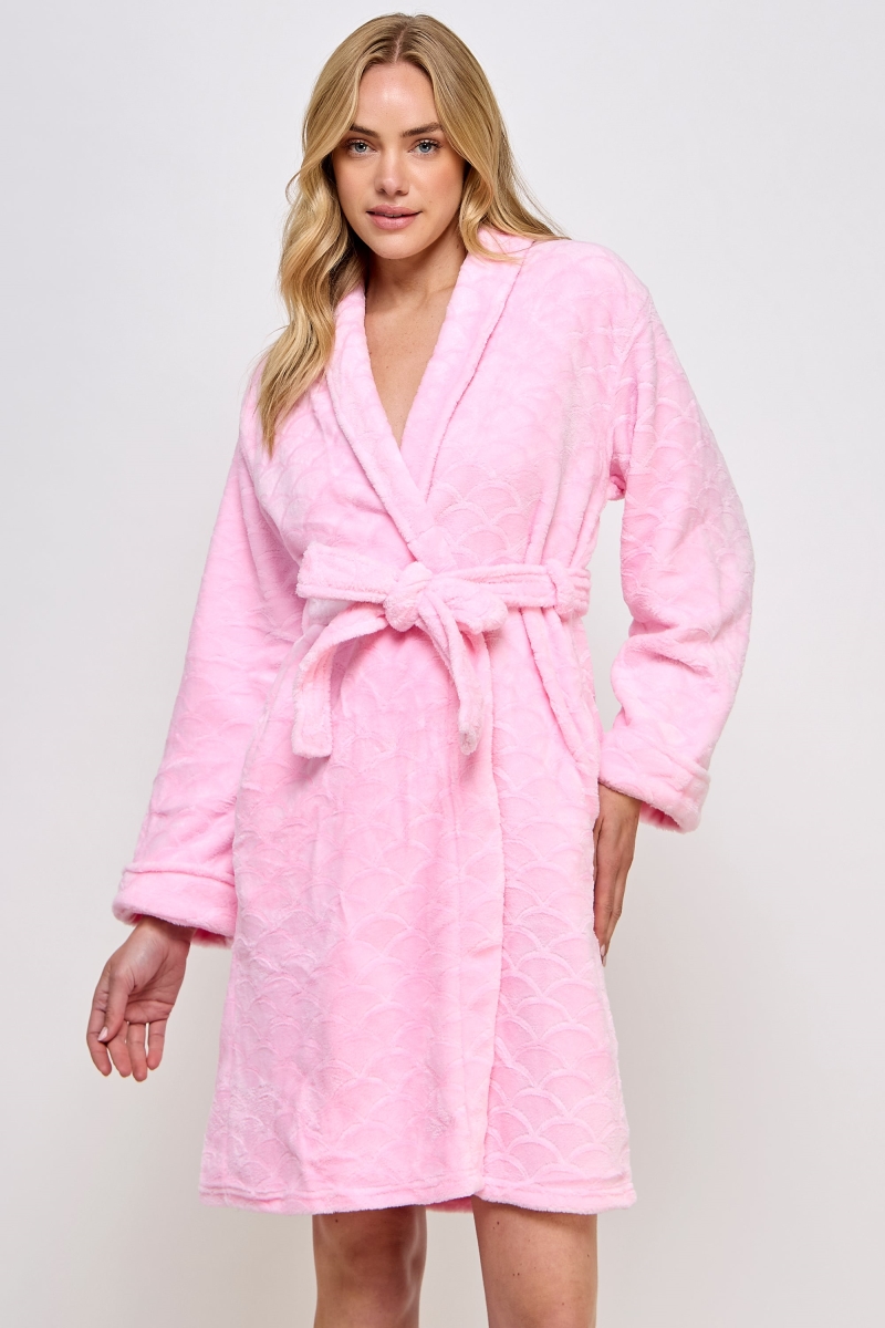 2490-PK-LXL Womens Ariel Robe, Pink - Large & Extra Large