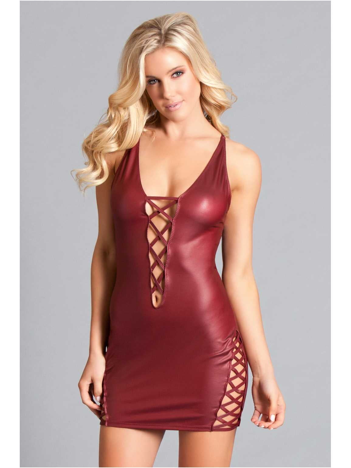 Picture of Be Wicked BW1763MR S Female Elisa Dress&#44; Maroon - Small