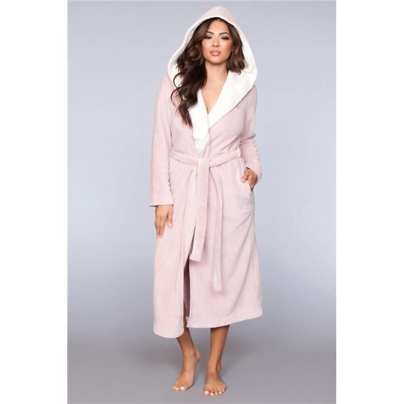 Picture of Be Wicked 1818-PINK-S-M Female Janette Robe&#44; Pink - Small & Medium