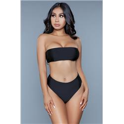 Picture of BeWicked 1974-S-BLACK Women Serenity Swimsuit&#44; Black - Small - 2 Piece