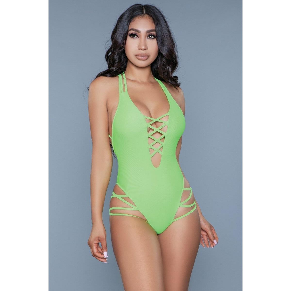 Picture of BeWicked 1977-XS-LIME Women Amaya Swimsuit, Lime - Extra Small