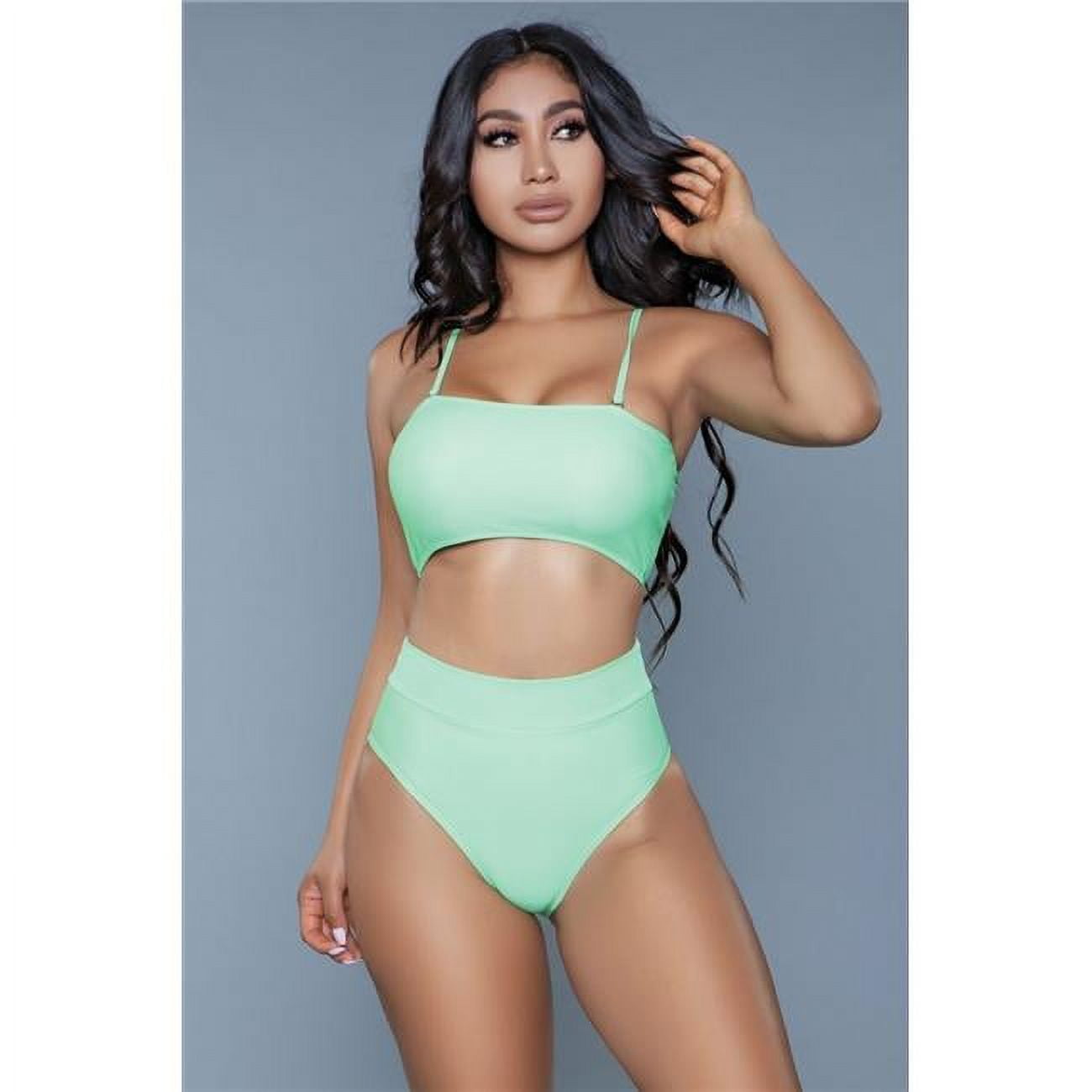 Picture of BeWicked 1986-S-NEONG Womens 1986 Chanity 2 Piece Swimsuit&#44; Neon Green - Small