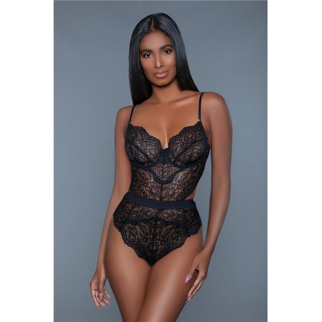 Picture of BeWicked 2014-BLACK-S Women Bettany Bodysuit&#44; Black - Small