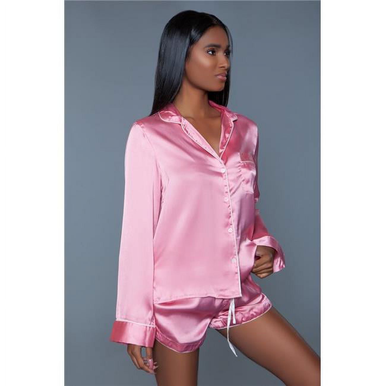 Picture of BeWicked 2029-PINK-3X Women Sadie Pajama Set&#44; Pink - 3X - 2 Piece