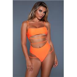 Picture of BeWicked 2126ORS Women Venetia Swimsuit&#44; Orange - Small