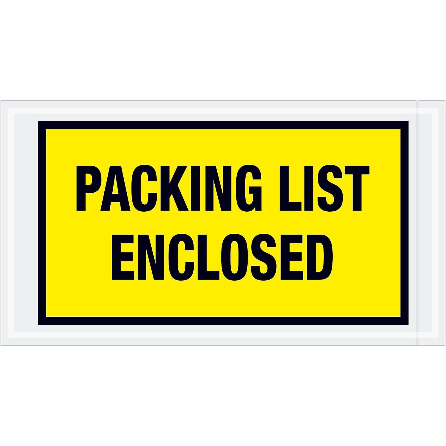 5 .5 x 10 in. 2 Mil Poly Yellow Packing List Enclosed Envelopes - Yellow