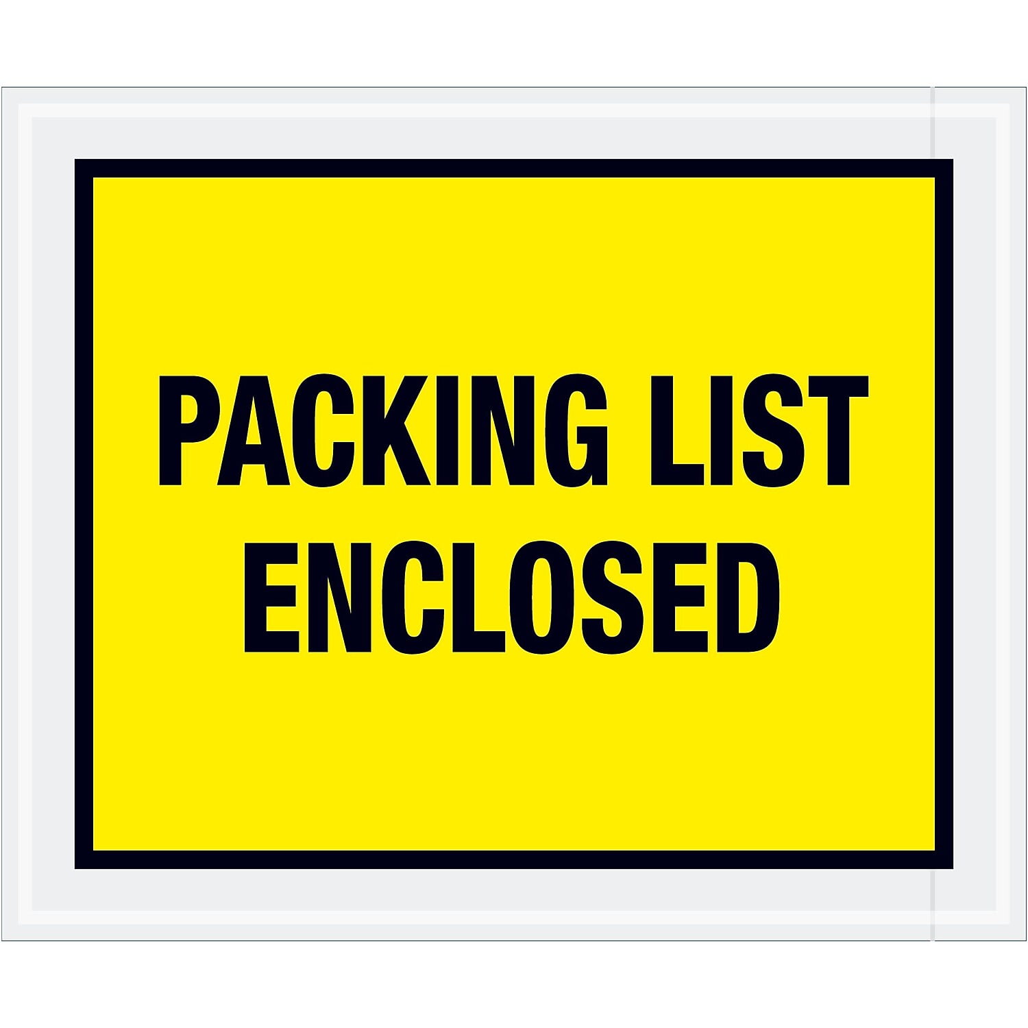 10 x 12 in. 2 Mil Poly Yellow Packing List Enclosed Envelopes - Yellow - 12in. W x 10in. L