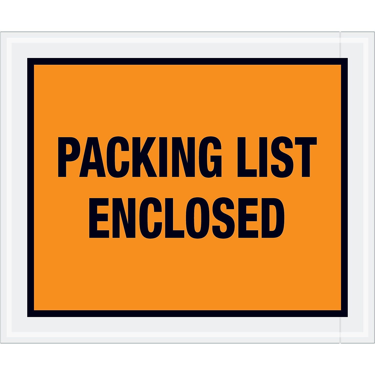 10 x 12 in. 2 Mil Poly Orange Packing List Enclosed Envelopes - Orange - 12in. W x 10in. L