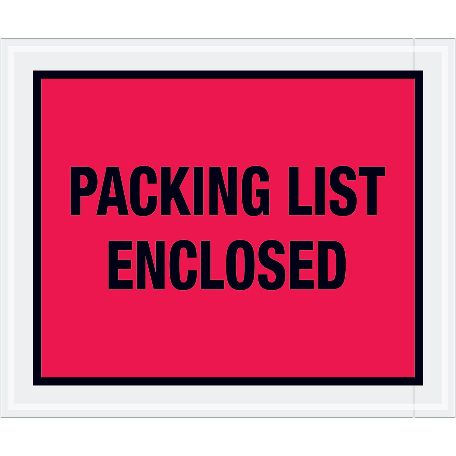 10 x 12 in. 2 Mil Poly Red Packing List Enclosed Envelopes - Red