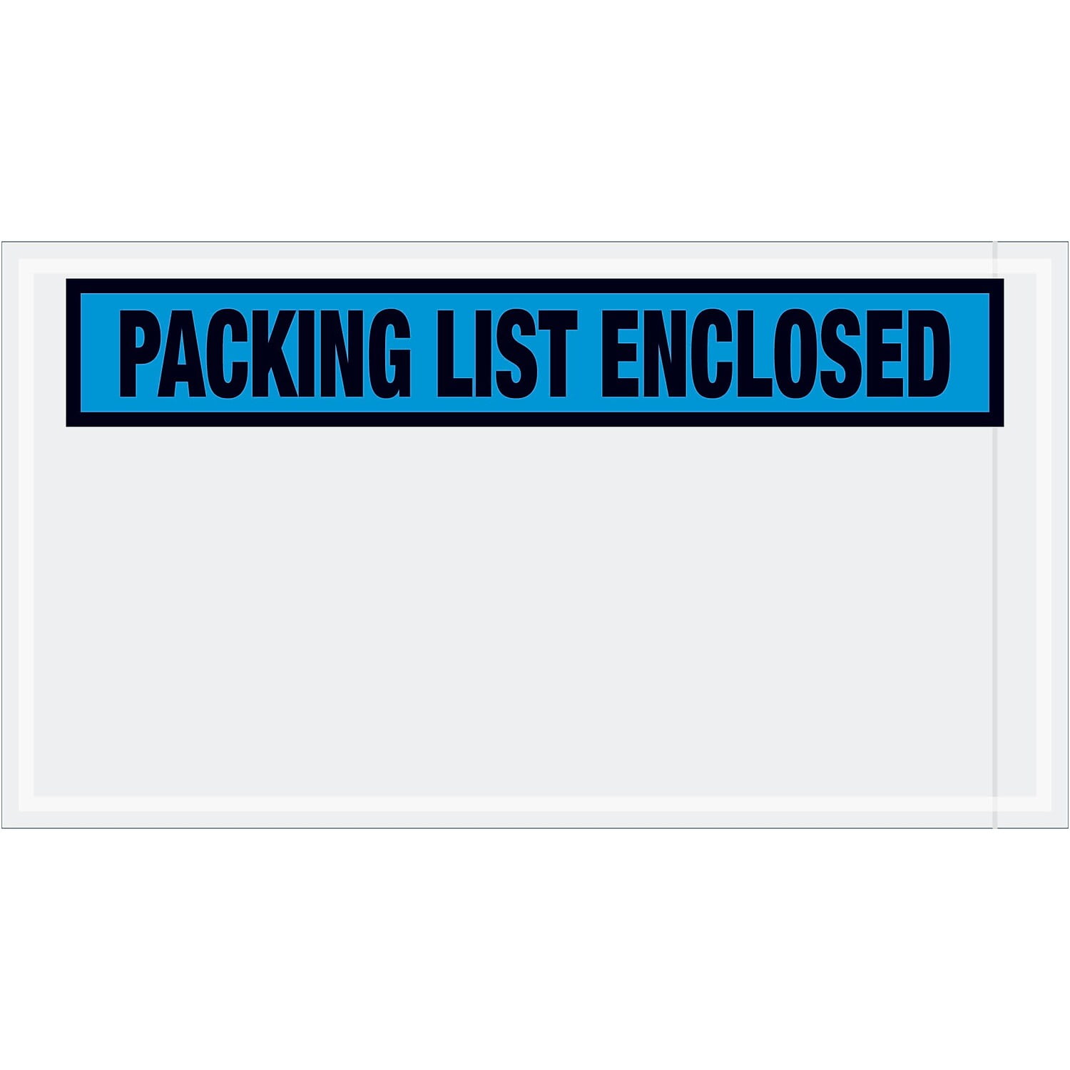 5 .5 x 10 in. 2 Mil Poly Blue Packing List Enclosed Envelopes - Blue
