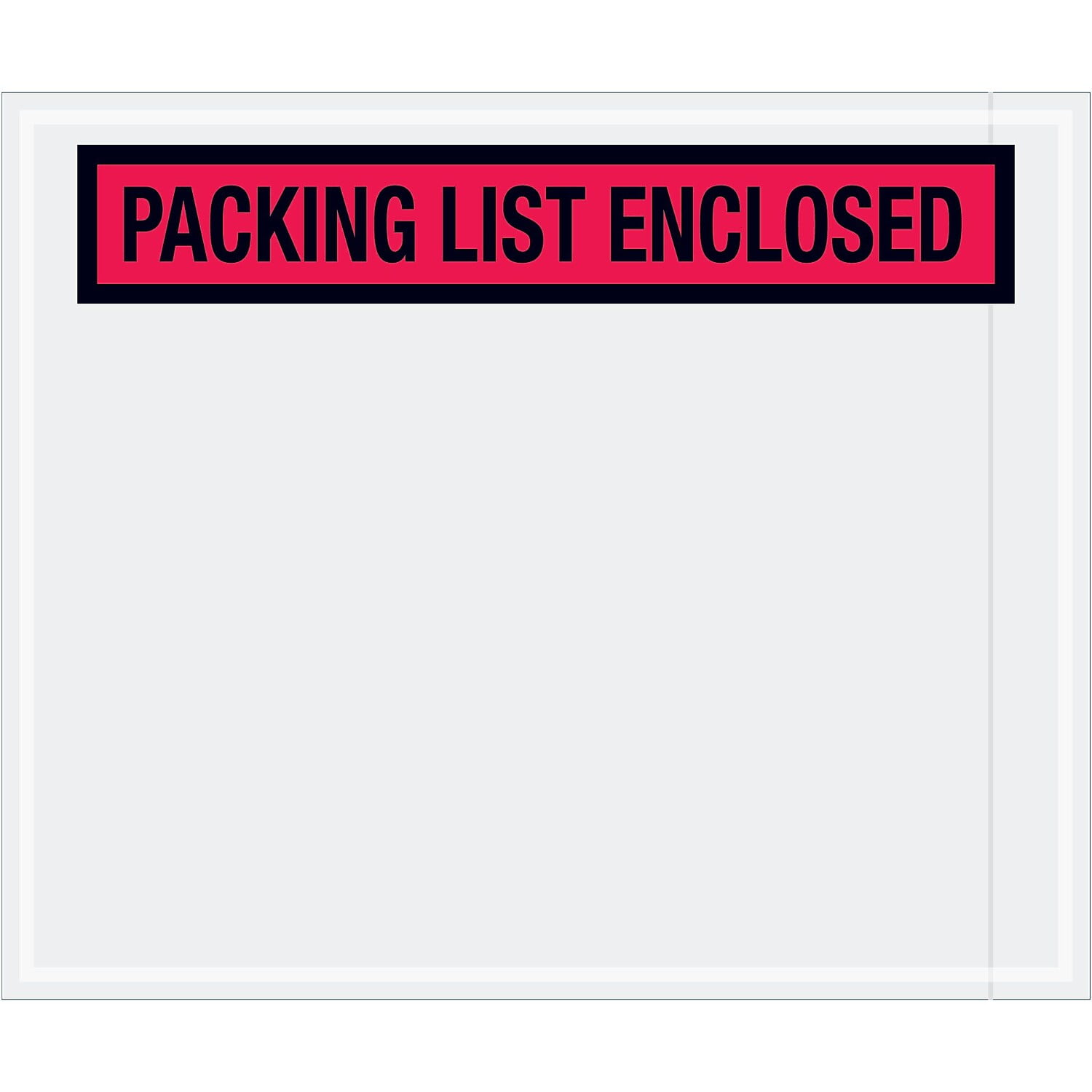 10 X 12 in. 2 Mil Poly Red Packing List Enclosed Envelopes - Red - 12in. W x 10in. L