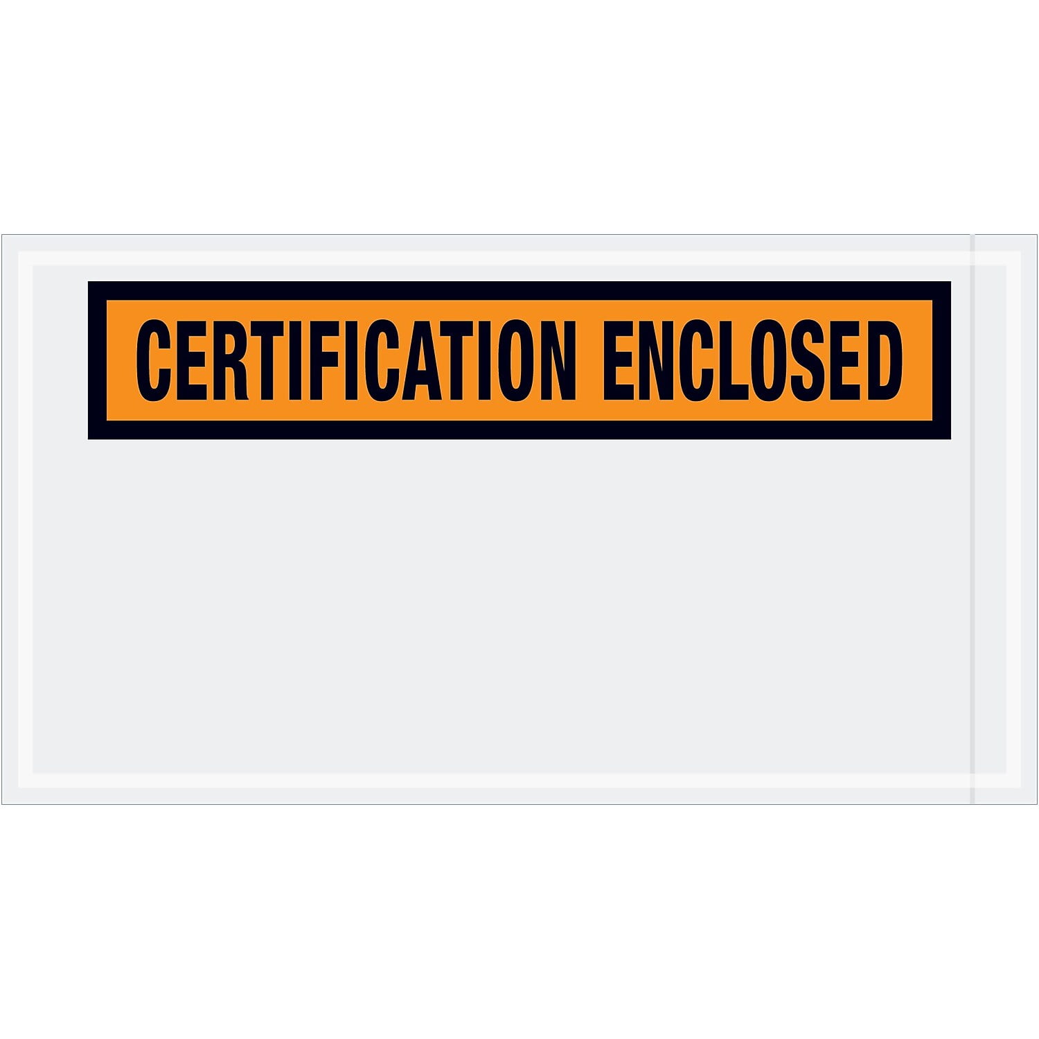 5 .5 x 10 in. 2 Mil Poly Orange Certification Enclosed Envelopes - Orange