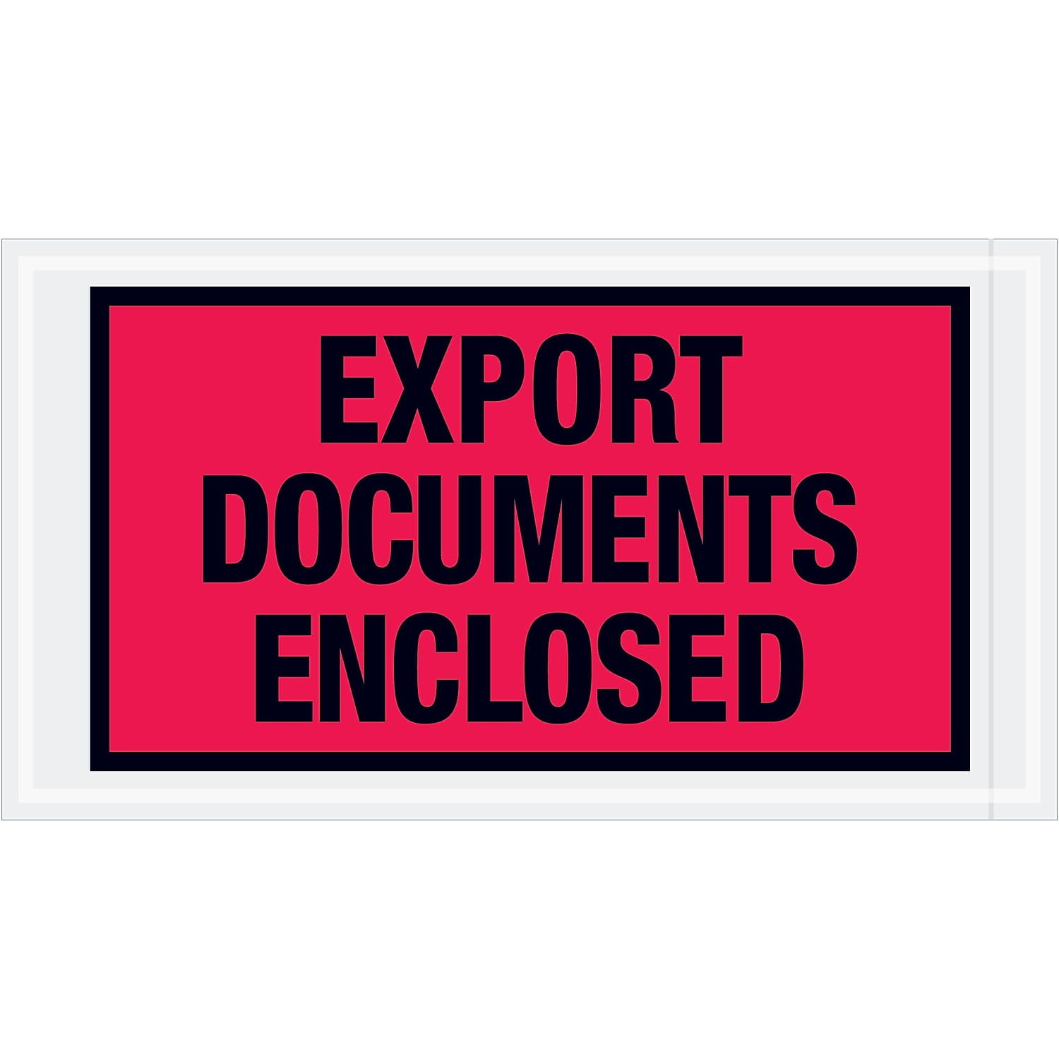 Tape Logic  5 .5 x 10 in. 2 Mil Poly Red Export Documents Enclosed Envelopes