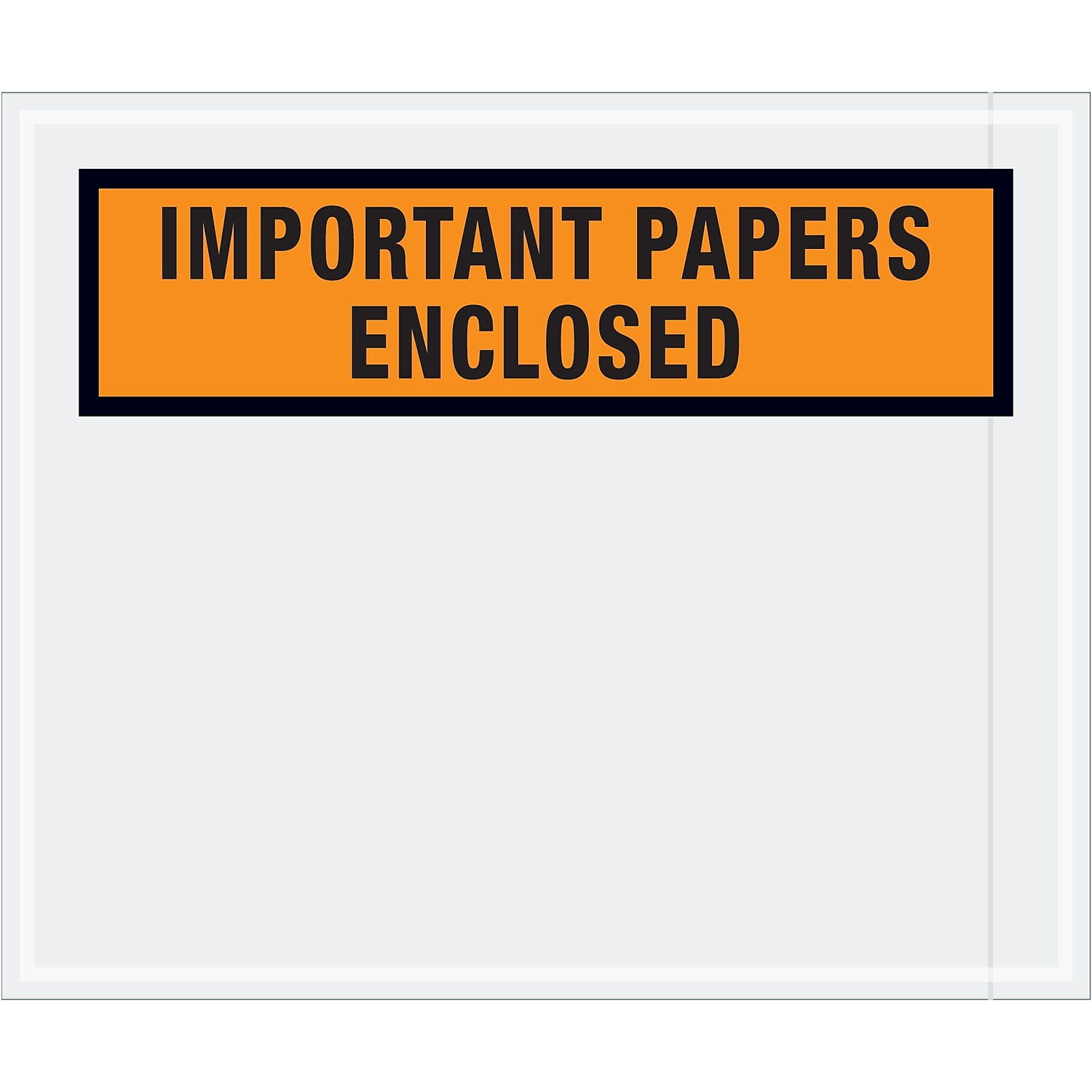 10 x 12 in. 2 Mil Poly Orange Important Papers Enclosed Envelopes - Orange - 12in. W x 10in. L