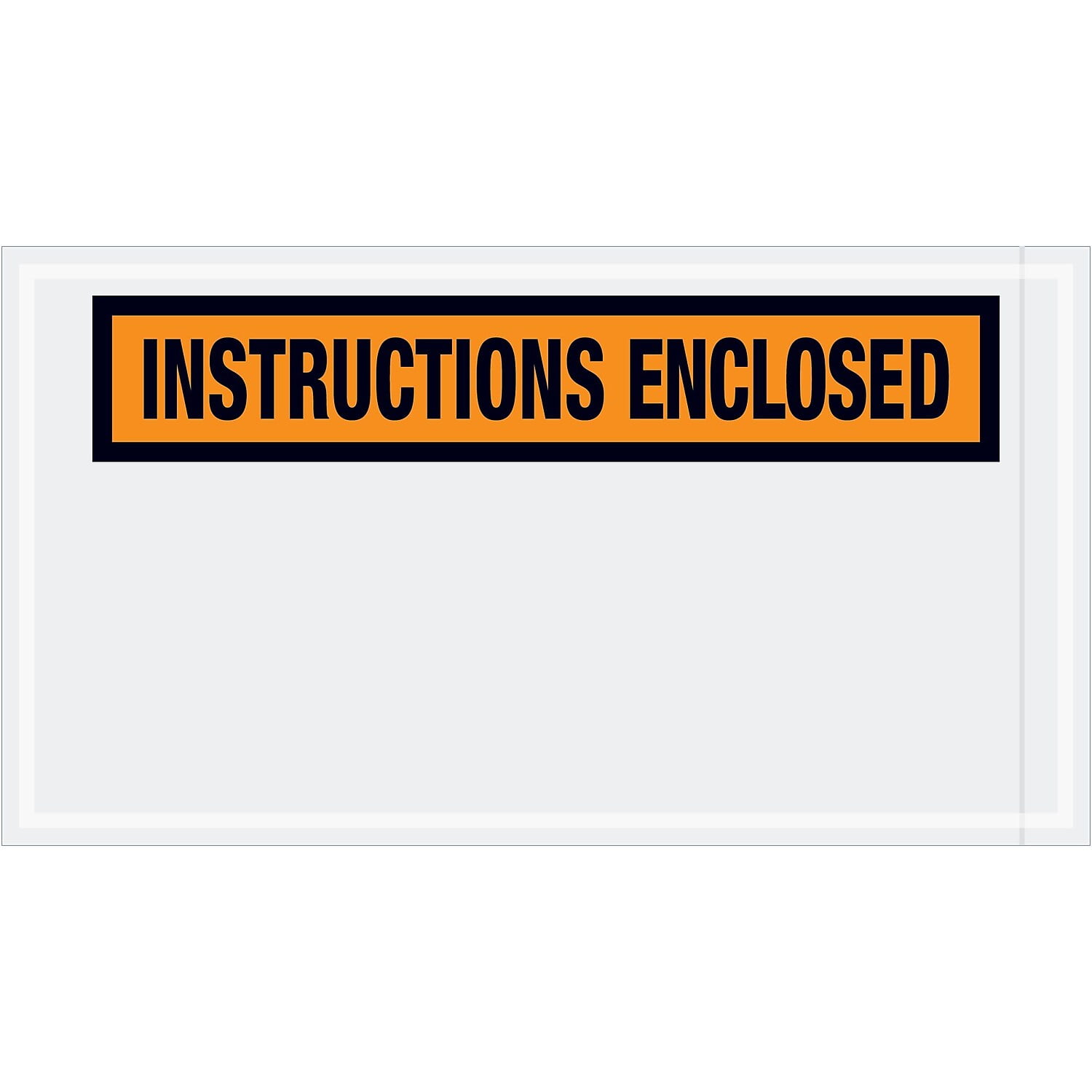 5 .5 x 10 in. 2 Mil Poly Instructions Enclosed Envelopes - Orange - 10in. W x 5 1/2in. L