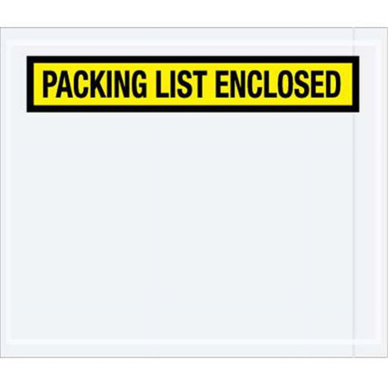 Picture of Box Partners PL490 7 x 6 in. 2 Mil Poly Yellow Packing List Enclosed Envelopes