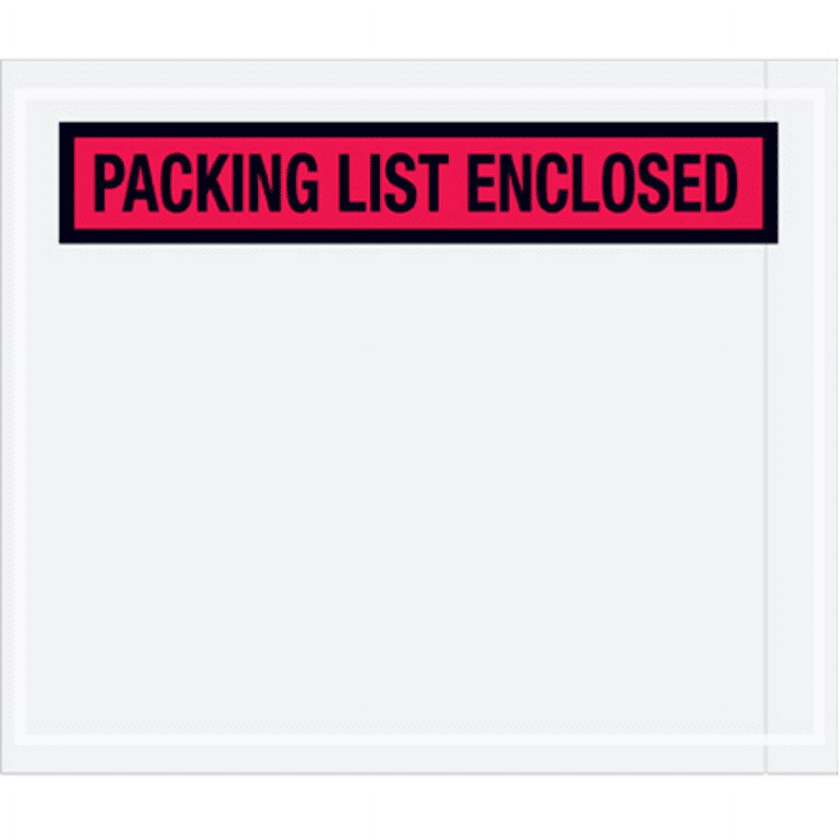 Picture of Box Partners PL491 7 x 6 in. 2 Mil Poly Red Packing List Enclosed Envelopes