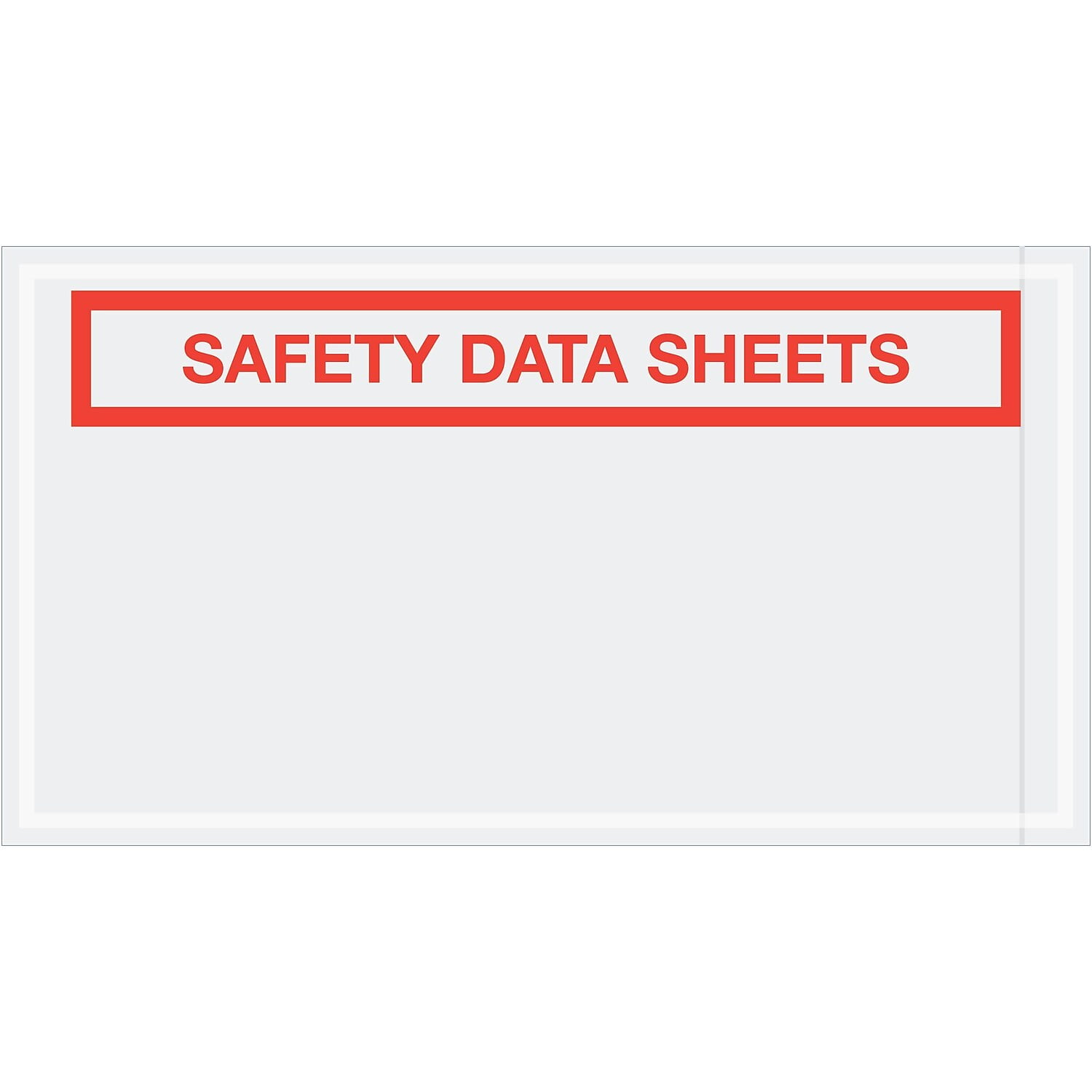 5 .5 x 10 in. 2 Mil Poly Clear Safety Data Sheets SDS Envelopes - Clear - 10in. W x 5 1/2in. L -  Bondad, BO3349879