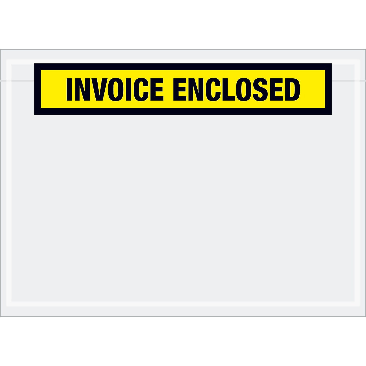 7 .5 x 5 .5 in. 2 Mil Poly Yellow Invoice Enclosed Envelopes - Yellow