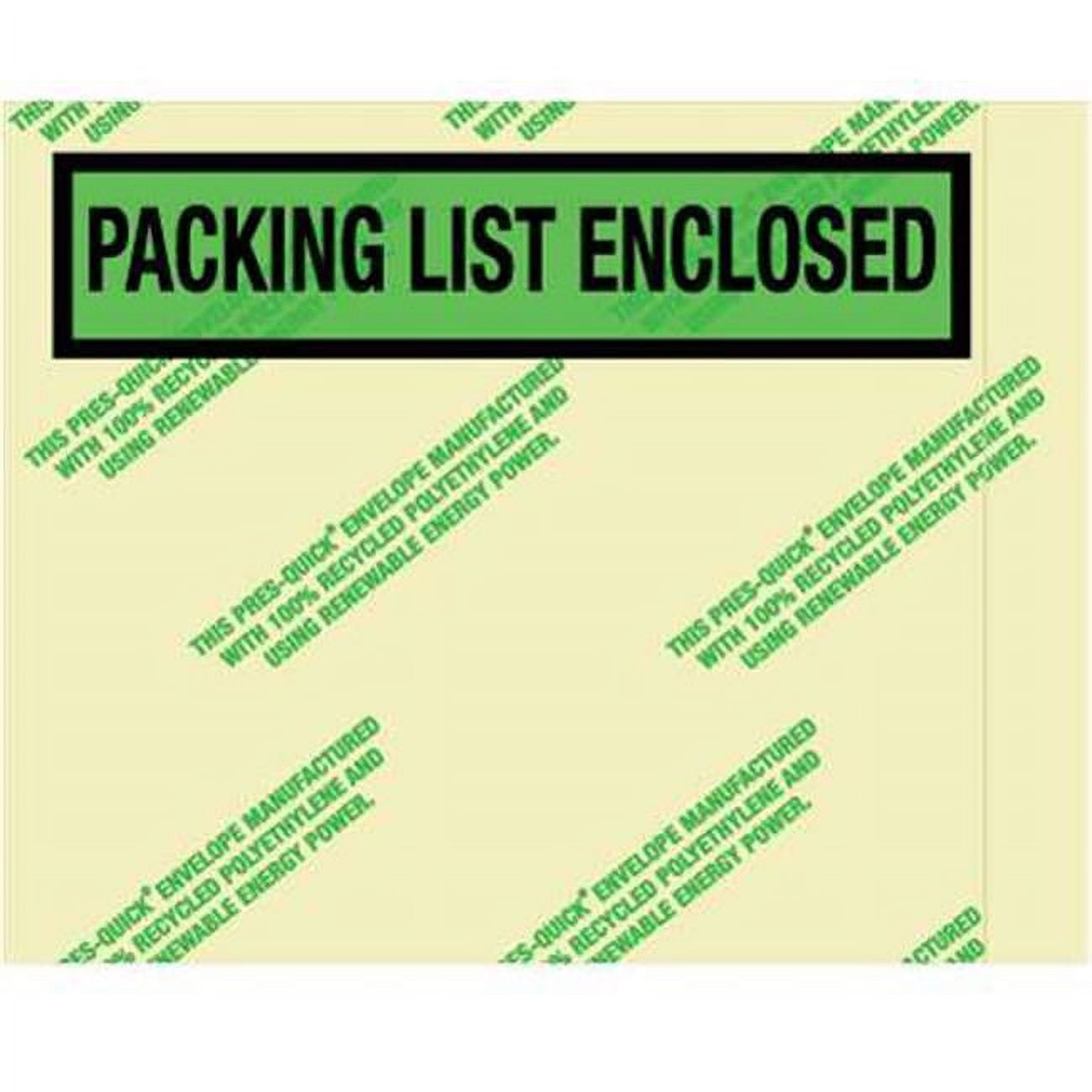 7 x 5-1/2'' Environmental ''Packing List Enclosed'' Envelopes, 1000PK