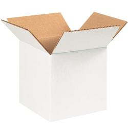 777W 7 x 7 x 7 in. White 200 ECT-32 Single Wall Corrugated Boxes Case, Pack of 25