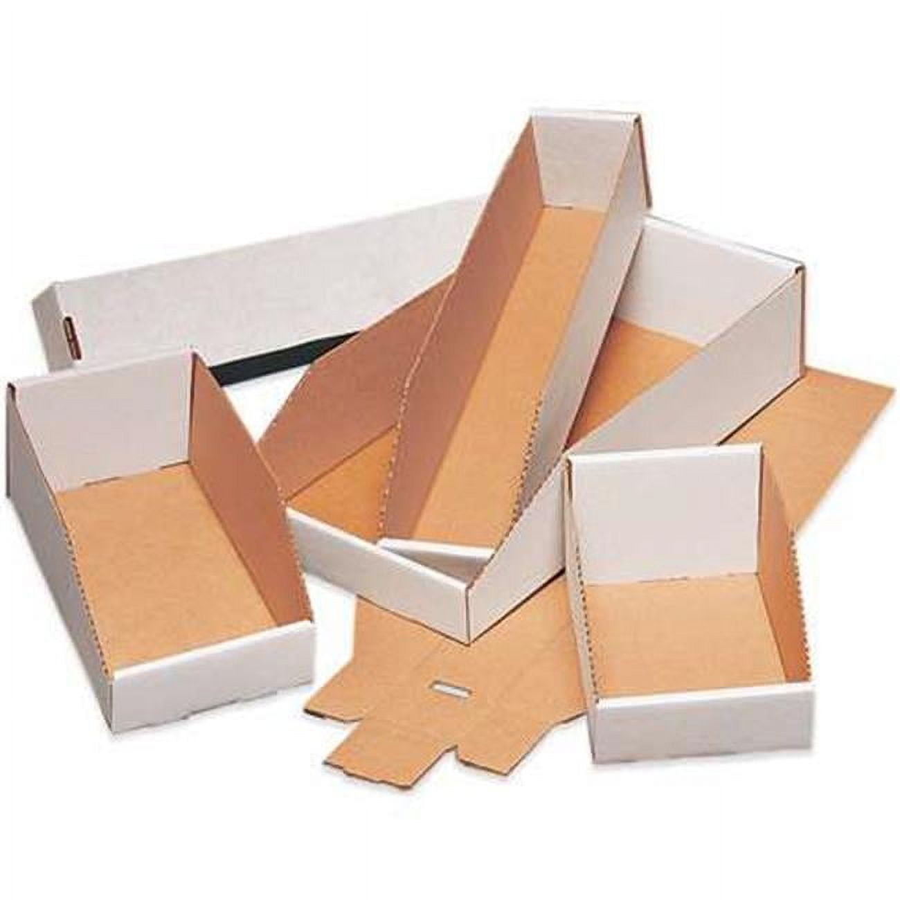 Picture of Box Partners BINMT1224 12 x 24 x 4.5 in. White Bin Boxes Case&#44; Pack of 50