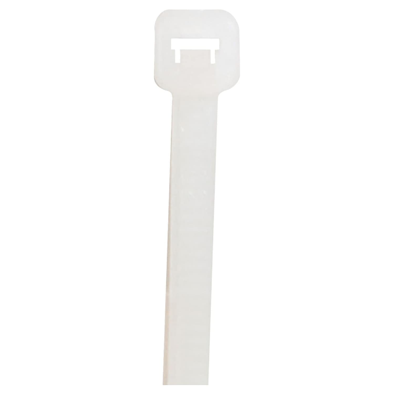 Cable Tie, 13 in L, Natural, Nylon 6/6, 120 lb Strength