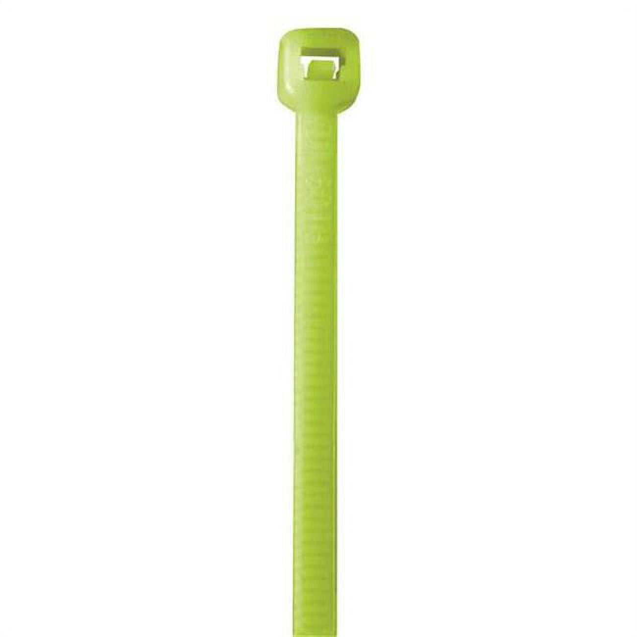 Cable Tie, 18 in L, Fluorescent Green, 50 lb Strength