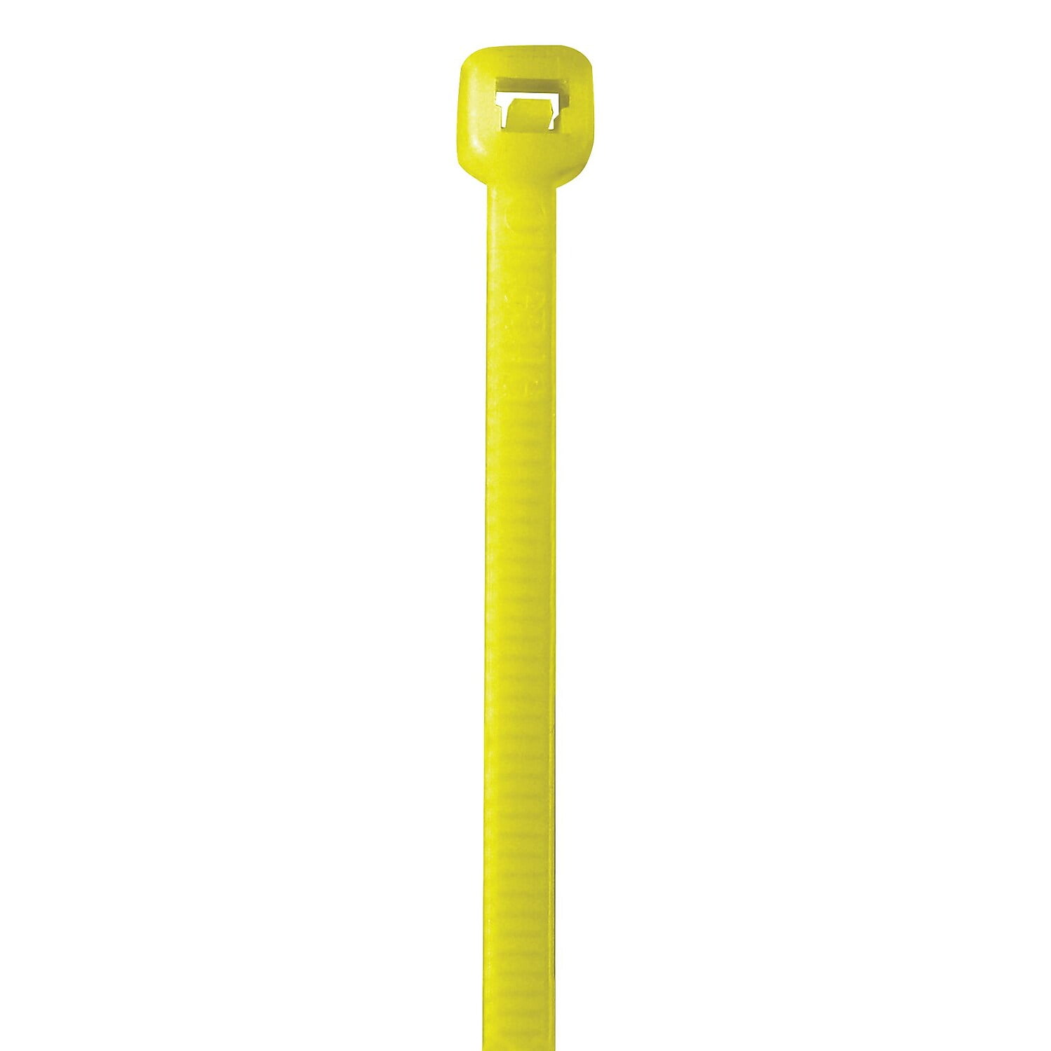 Cable Tie, 18 in L, Fluorescent Yellow, 50 lb Strength