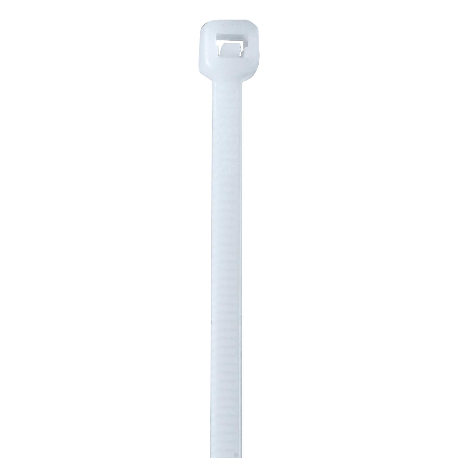 Cable Tie, 19 in L, Natural, Nylon 6/6, 50 lb Strength