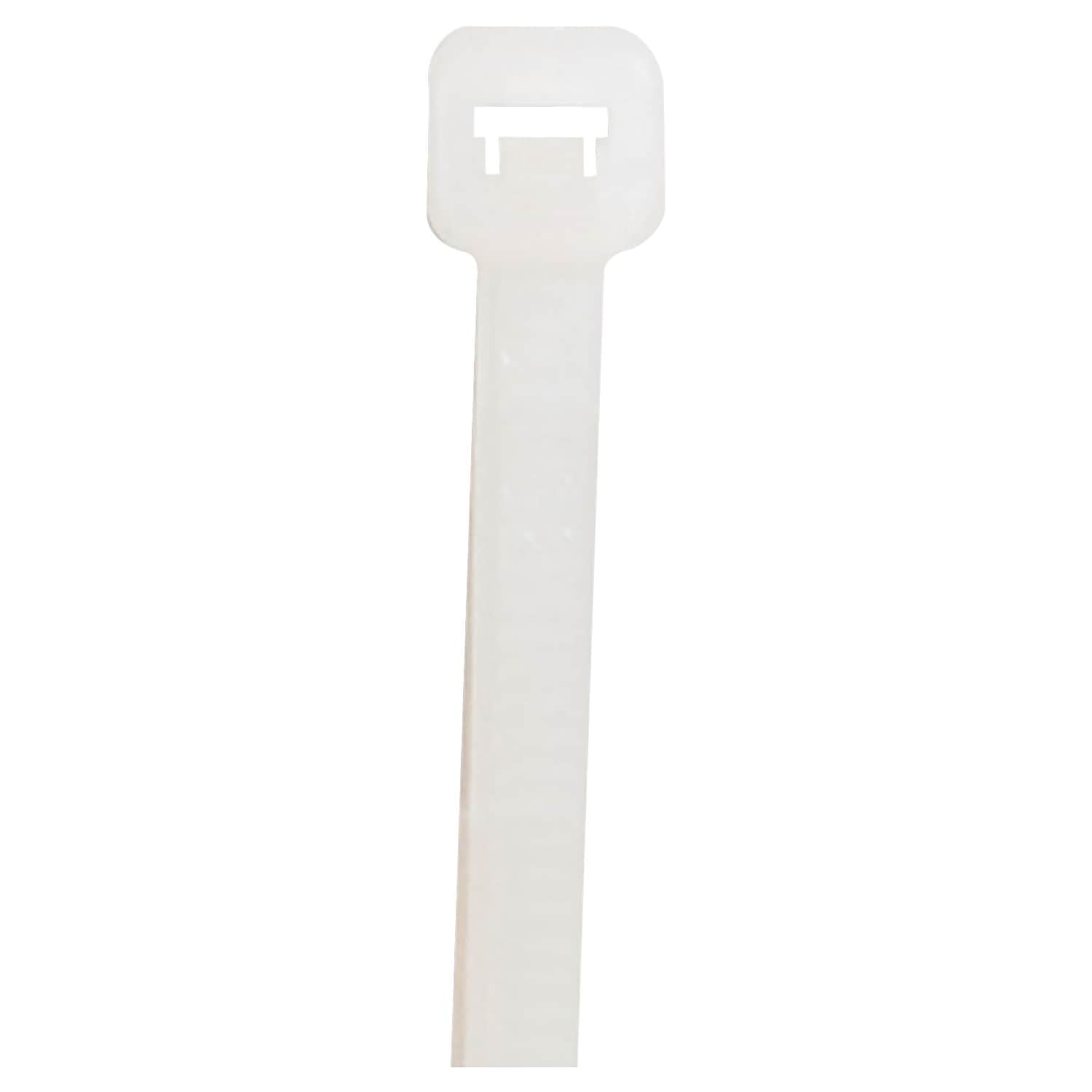 Cable Tie, 36 in L, Natural, Nylon 6/6, 50 lb Strength, 100 PK